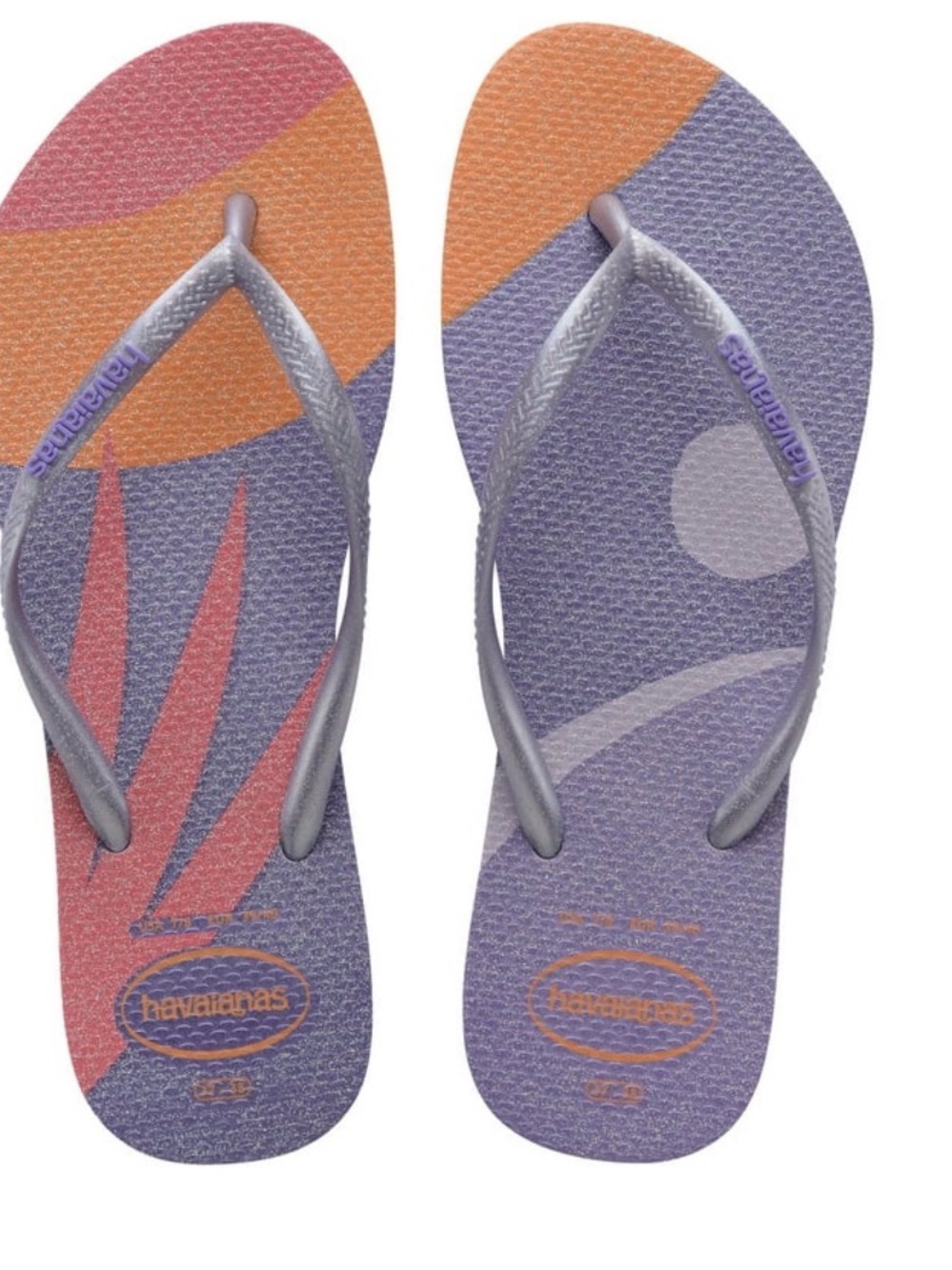 Havaianas Purple, Coral & Orange Graphic Flip Flops